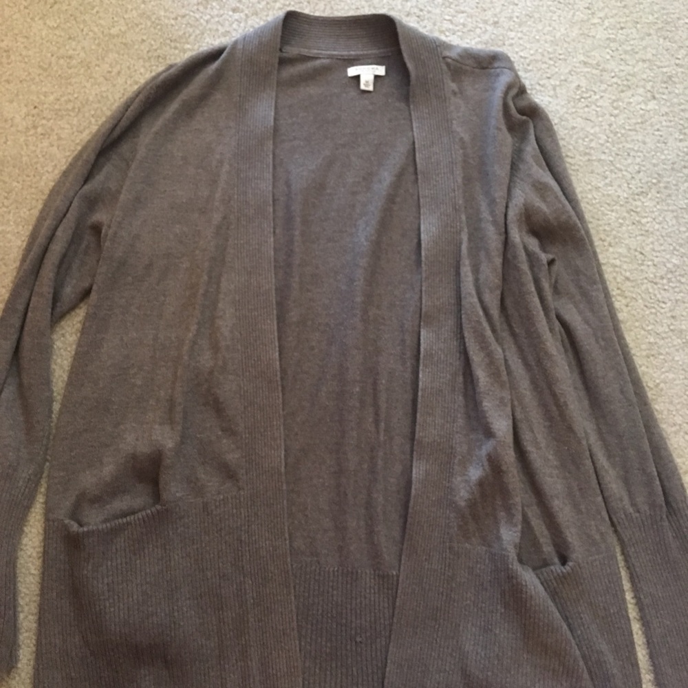 Sonoma light brown open cardigan